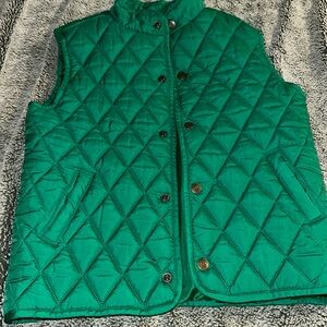 EUC Janie and Jack green quilted vest size 6